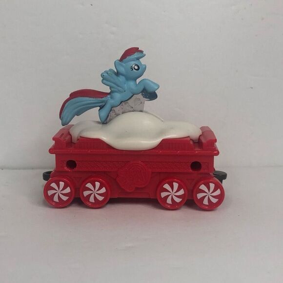 2017 mcdonalds rainbow dash holiday express happy meal toy red train my little p - Picture 1 of 7